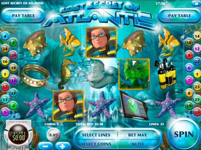 Lost Secret of Atlantis Slot Game