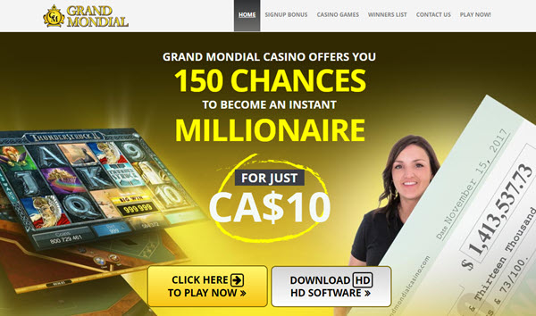 Grand Mondial Casino Canada Bonus