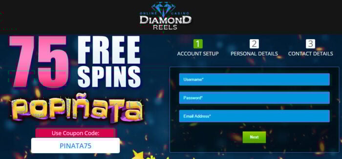 Diamond Reels Casino No Deposit Bonus Codes (75 Free Spins HERE!)