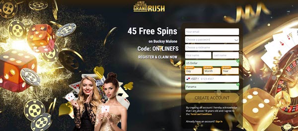 Grand Rush Casino Bonus Code - wide 2