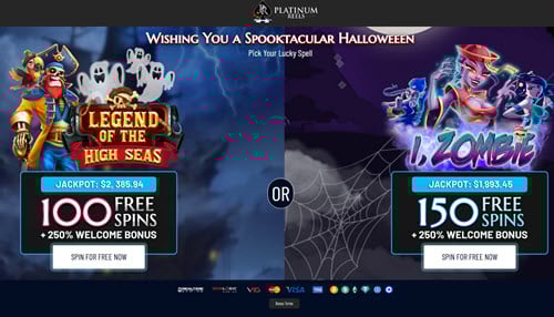 Platinum Reels Casino Halloween Bonus