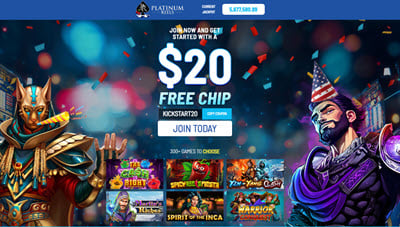 Platinum Reels $20 Free Chip New Year Promotion